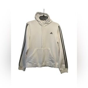 adidas Essentials Fleece 3-Stripes Hoodie Pullover White/Black women’s